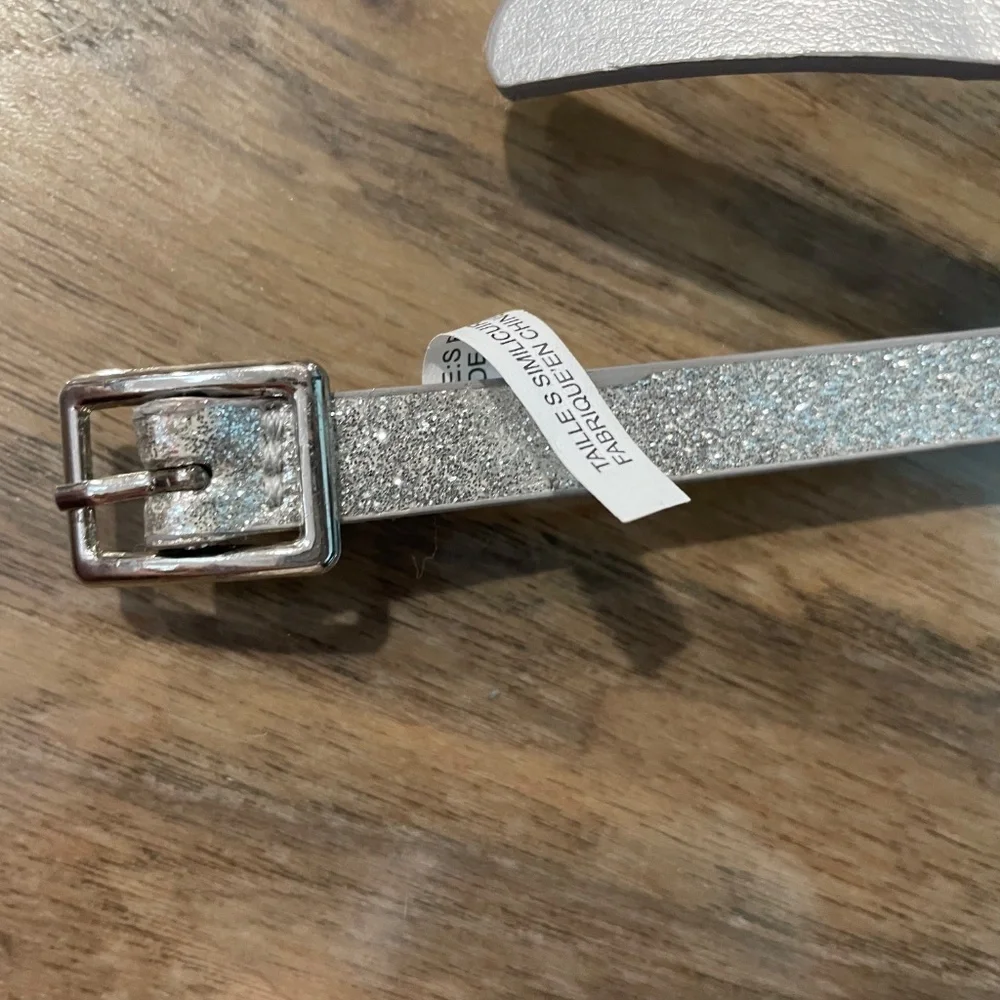 Super Thin Sparkly Silver Girl's Belt